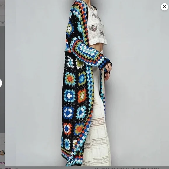 POL Multicolor Crochet Cardigan - Picture 4 of 5